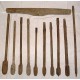 Gouges ou cuillers, 10 outils anciens à bois