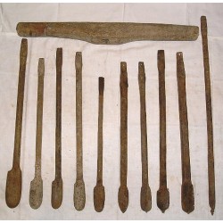 Gouges ou cuillers, 10 outils anciens à bois