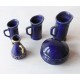 Miniatures en céramique bleue