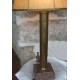 Lampadaire monté sur tube laiton ou cuivre sur pieds- marbre 1.10m