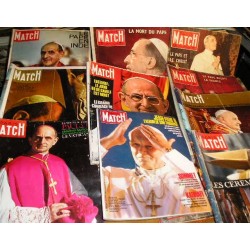 LOT de 9 Paris Match sur les Papes années 60