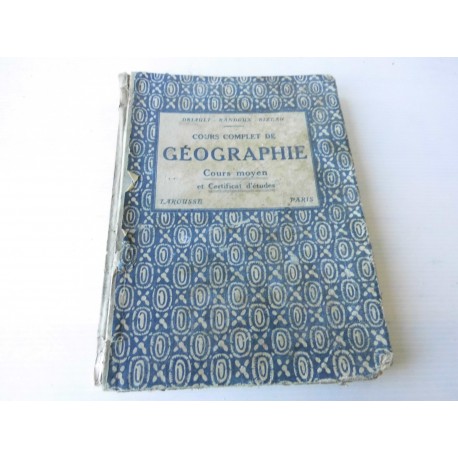 livre de géographie 1923 LAROUSSE