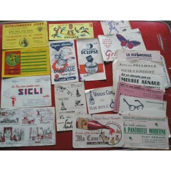 LOT de 22 buvards anciens, divers