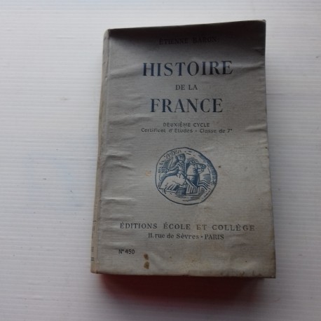 Livre scolaire HISTOIRE 1941 Baron