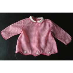 Blouse ancienne pour enfant, nylon, brodée, années 50