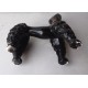Caniche royal noir, statuette en plâtre, vintage 20cmx17cm