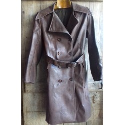 Veste longue, manteau cuir