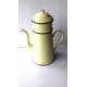 Cafetière ancienne émaillée jaune