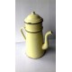 Cafetière ancienne émaillée jaune