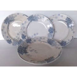 3 Assiettes et compotier KG PLATANE Lunéville