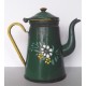 Cafetière authentique émaillée verte