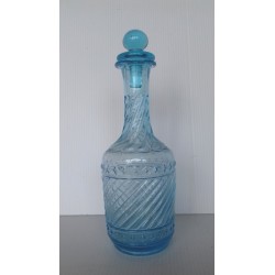 Bouteille bleue avec son bouchon 15cm