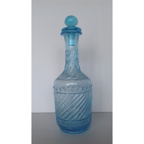 Bouteille bleue avec son bouchon 15cm