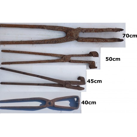5 outils anciens forgeron, pinces