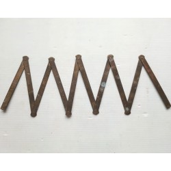 Mètre pliant ancien en laiton sections de 10cm