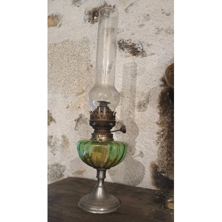 Lampe à pétrole bleu vert 50cm