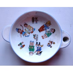 Assiette chauffante bébé ancienne Porcelaine de Limoges