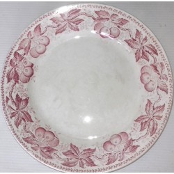 2 assiettes  BADONVILLER, service CERISES, rouge 20cm