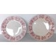 2 assiettes  BADONVILLER, service CERISES, rouge 20cm