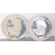 2 assiettes anciennes "L" de  LONGWY
