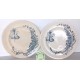 2 assiettes anciennes "L" de  LONGWY