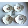 Coquilles St Jacques en porcelaine Revol France, métier ancien fileuse.