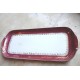 Plat rectangle rouge et or, Porcelaine de Limoges