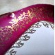 Plat rectangle rouge et or, Porcelaine de Limoges