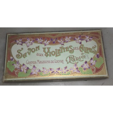 Boite ancienne de savon aux violettes des Alpes PARIS