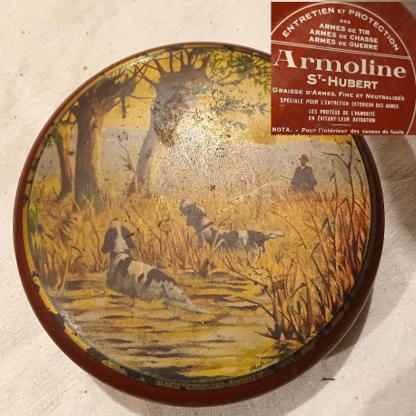 Boite ancienne ARMOLINE, chasse, fusils