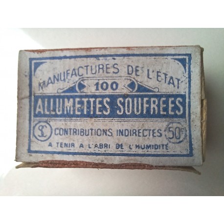 Boite d'allumettes soufrées anciennes 50c