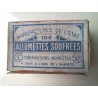 Boite d'allumettes soufrées anciennes 50c