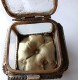 Petit coffret à bijoux en verre et laiton art déco, 6cm