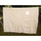 Drap ancien monogramme BJ, épais coton 3x2,10m