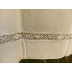 Drap ancien, ajouré 2.10x3.20m