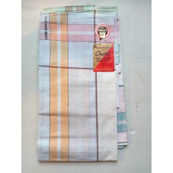 6 mouchoirs anciens  de Cholet, neufs 35cm. pub "pâtes supralta" tamponnée