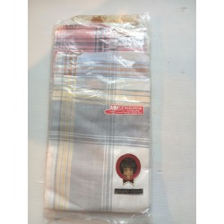 6 mouchoirs anciens en métis Le Nénuphar de Cholet, neufs 33cm