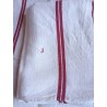 4 Torchons anciens monogramme J, coton, liteaux rouge