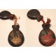 Paire de castagnettes, motif danseuse espagnole