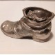 Petite bottine en métal avec souris en haut, 12cm