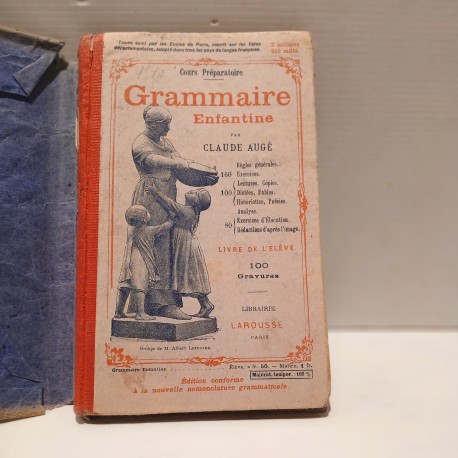 Livre ancien scolaire de grammaire enfantine par Claude Augé, 1945