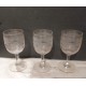 3  petits verres ciselés