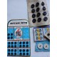 LOT de plaques de boutons vintage, mercerie