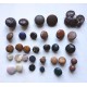 LOT de 30 boutons anciens vintage , cuir simili tissu,  mercerie