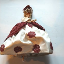 Grande poupée de collection style XVIII, 32cm