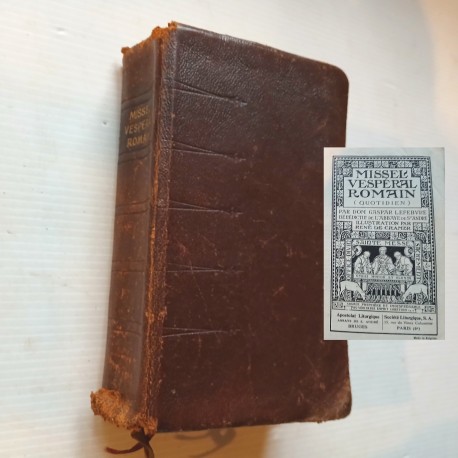 Missel vespéral romain N°500-3 Dom Gaspar Lefebvre illustrations De Cramer 1951