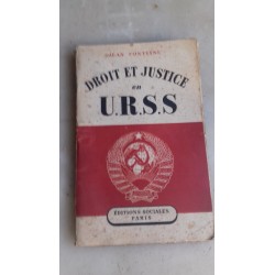 Livre URSS 1946 Droit et justice de JEAN FONTEYNE