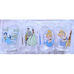 4 Verres à moutarde de collection DISNEY PRINCESS