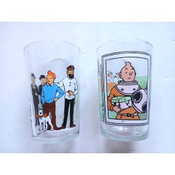 2 Verres à moutarde de collection TINTIN.