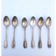 6 anciennes petites cuillers en métal argenté